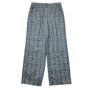 NWT Kate Hill Women's Plaid Dress Pants Size 10P Wool Blend Lightweight Wide Leg
